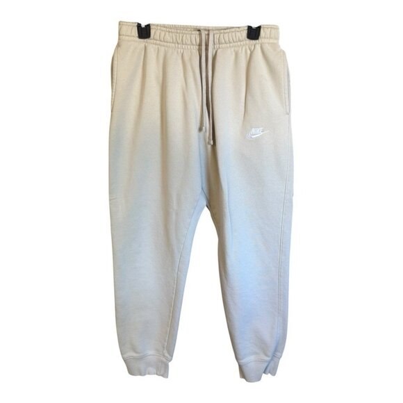 Nike Other - Nike Mens Sportswear Club Fleece Joggers~Size Medium~Tan White Gym Sweatpants